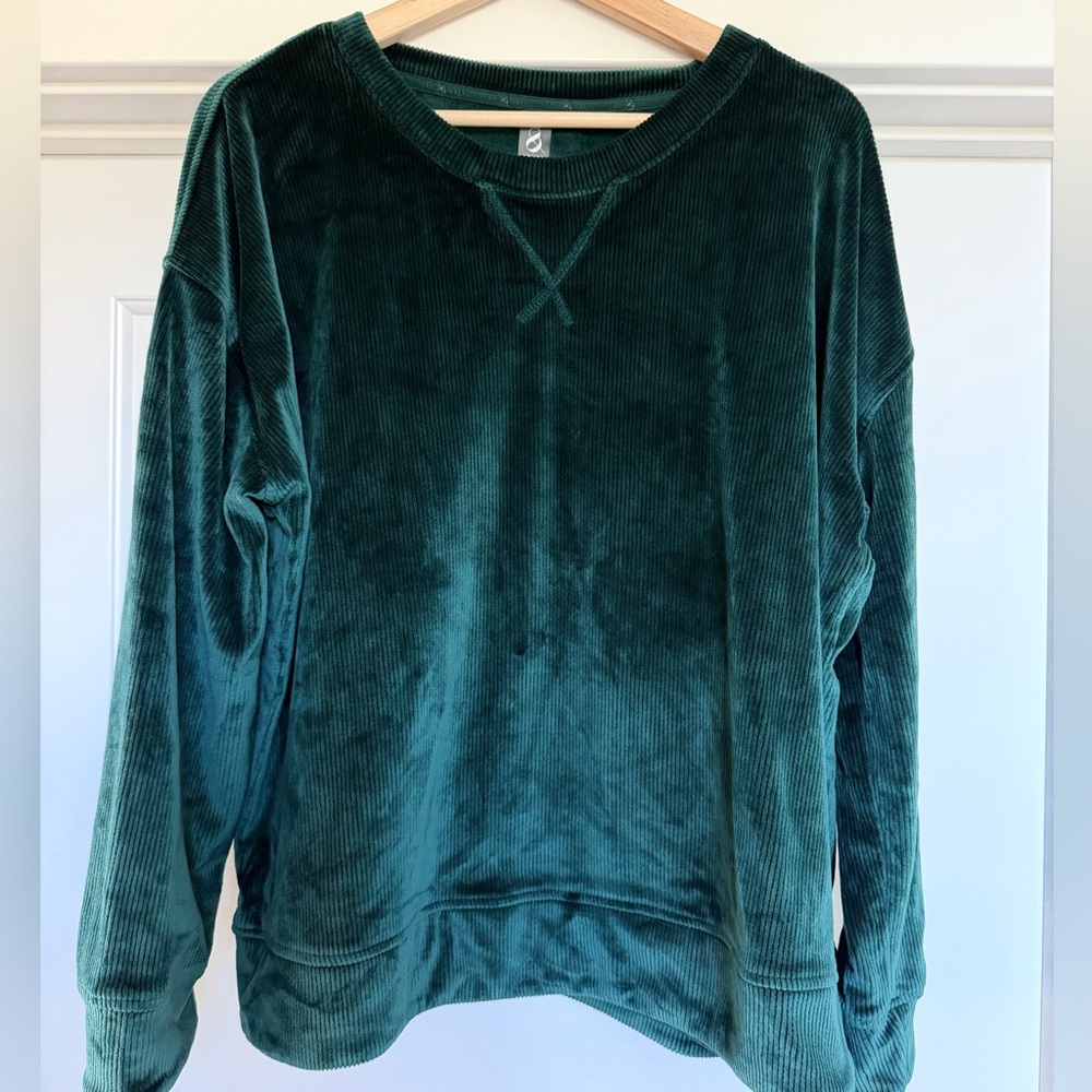 Lou & Grey Green Corduroy Sweater